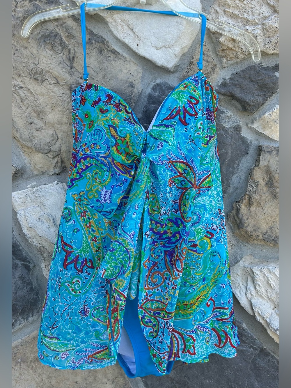 Lauren Ralph Lauren One Piece Swimsuit Size 8 Colorful Paisley Beach Resort Pool